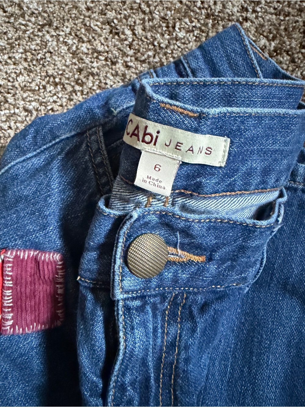 CAbi women’s Jeans with Colorful Patchwork size 6 - Picture 7 of 7